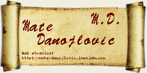 Mate Danojlović vizit kartica